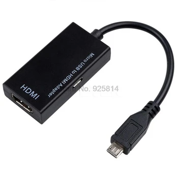 100vnt/daug 5-Pin Micro USB 5 Pin Micro USB 5pin į HDMI Suderinamo HDTV, HD TV Adapteris, skirtas PC HDTV DVD