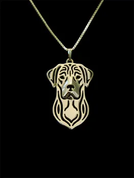 Madinga mielas Labradoro Retriveris šuo pakabukas moterų aukso sidabro padengtą pareiškimą karoliai