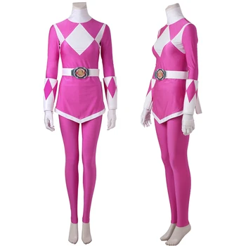 Moteriška Rožinė Ptera Ranger Superhero Cosplay Kostiumų Mei Apranga Išgalvotas Halloween Carnival Veiklos Drabužius