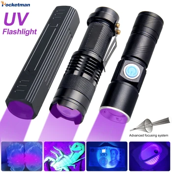 Pocketman UV Žibintuvėlis Juodos Šviesos 365/395nm LED Lempos Augintinio Šlapimo Detektorius dėl Augintinio Šlapimo Sausas Dėmes Lova Klaida