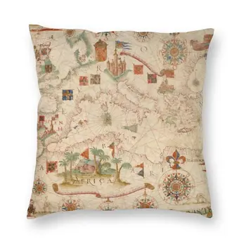 Prabanga Senas Žemėlapis Europoje Ir Šiaurės Afrikoje Mesti Pagalvės užvalkalą Apdailos Senovės Istorijos Pagalvėlė Padengti Pillowcover už Sofos