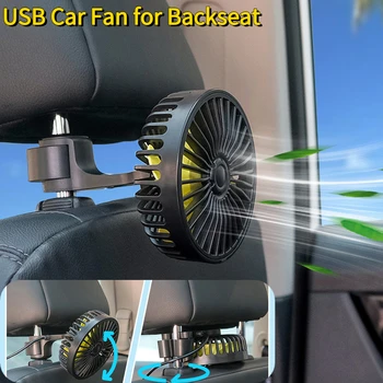 USB Automobilinis Ventiliatorius Backseat Baby 3 Greičio Automobilių Ventiliatorius su USB Įkrovimo Kabelis Sunkvežimių Van VISUREIGIŲ Transporto priemonių, Sulankstomas Vasaros Automobilis Ventiliatorius
