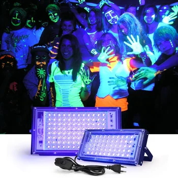 UV Potvynių Šviesos AC 220V 50W 100W LED Etape Lempos Ultravioletinių Potvynių Poveikio Šviesos už Helovinas, Kalėdos Šokio DJ Disco Party Bar