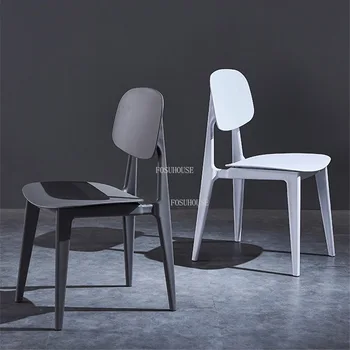 Šiaurės Valgomojo Kėdės, Virtuvės Ins Kėdės Atlošas Kėdės Plastiko Kūrybos Tuščiaviduriai Valgomojo Kėdės, Modernaus Minimalistinio Namų Baldai