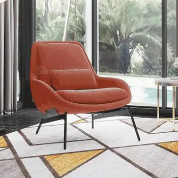 Šiaurės vienos sofos, kėdės, modernaus paprastas šviesos prabanga geležies dizaineris tingus odos kėdė kambarį laisvalaikio kėdė