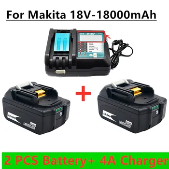 100% Originalus BL1860 Akku 18V 18000mAh Li-ionen für Makita 18v Batterie BL1840 BL1850 BL1830 BL1860B LXT 400 + ladegerät