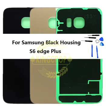 Baterijos, Galinio Dangtelio Būsto Samsung Galaxy S6 krašto plius G928 G928F G928fd Baterijos dangtelis su Adhensive Lipdukas