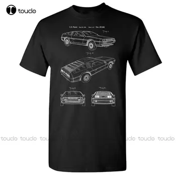 Delorean Dmc-12 Marškinėliai Atgal Į Ateitį Automobilių Kolekcinių Automobilių Inžinierius Didmeninė Hip-Hop Naujas Trumpomis Rankovėmis T Shirts