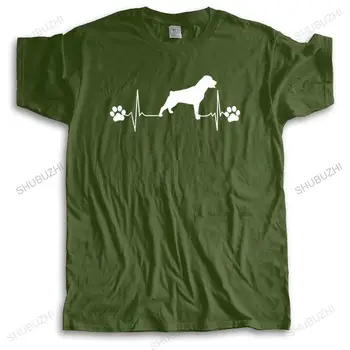 Rottweiler Širdies Marškinėliai Vyrams Medvilnės Marškinėlius Metzgerhund Šunų Mylėtojas Tees Apvalios Kaklo trumpomis Rankovėmis Atspausdintas T-shirt Drabužiai