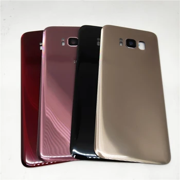 Samsung Galaxy S8 G950 G950F & S8 Plius G955 G955F Baterijos Dangtelis Galinių Durų Būsto su Fotoaparato Objektyvas+Logo