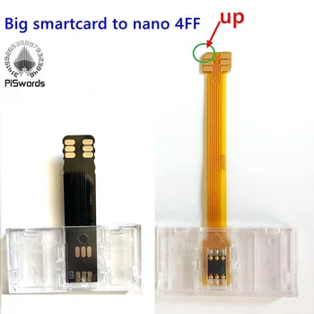 smartcard converter Vertikalus nano sim sim kortelės 4FF adapteris keitiklis